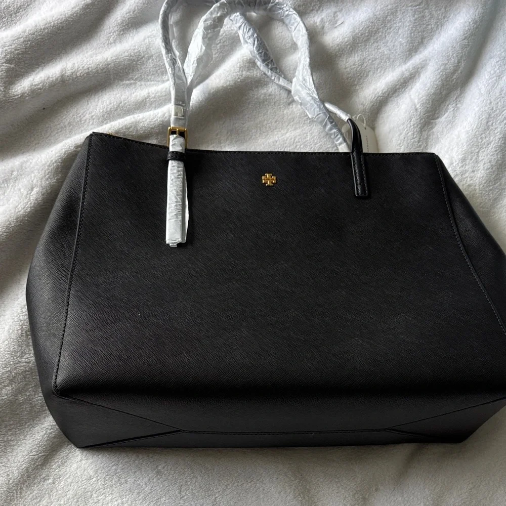 Tory Burch Elegant Black Tote/Work Bag - Picture 1 of 8
